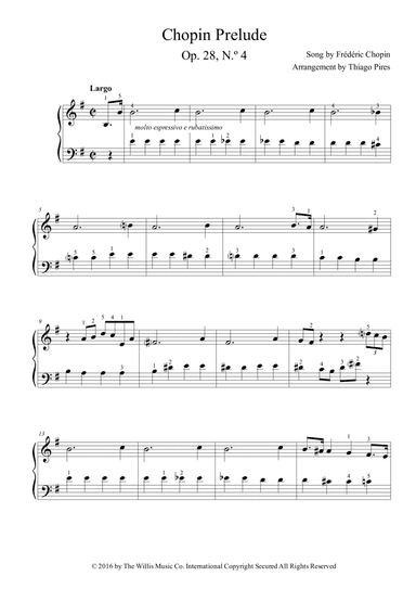 Prelude In E Minor, Op. 28, No. 4