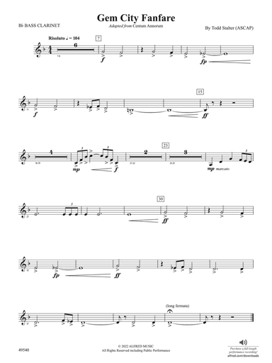 Gem City Fanfare: B-flat Bass Clarinet