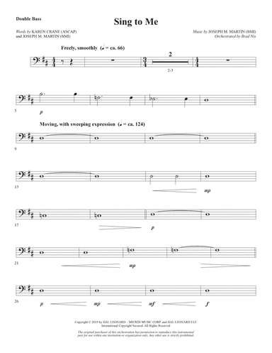 Sing to Me - Double Bass