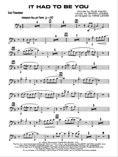 It Had to Be You: 2nd Trombone