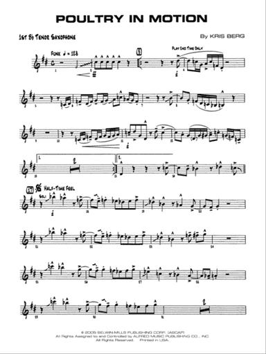 Poultry in Motion: B-flat Tenor Saxophone