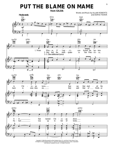 Put The Blame On Mame