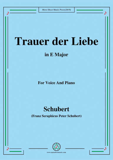 Schubert-Trauer der Liebe,in A flat Major,for Voice&Piano