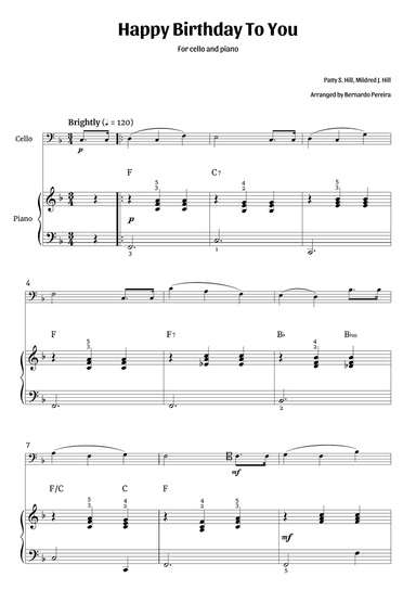 Happy Birthday To You (cello and piano)