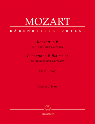 Concerto for Bassoon and Orchestra B flat major, KV 191(186e)