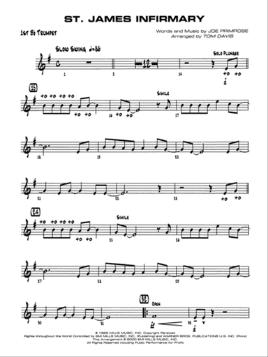 St. James Infirmary: 1st B-flat Trumpet