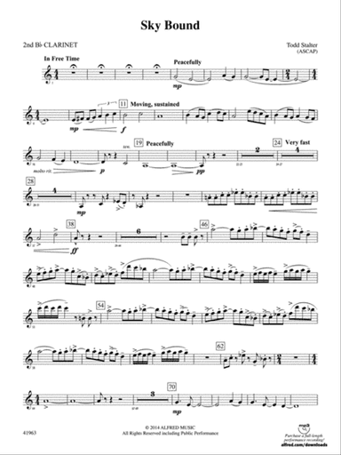 Sky Bound: 2nd B-flat Clarinet