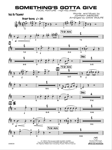 Something's Gotta Give: 3rd B-flat Trumpet