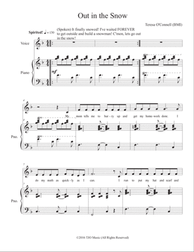 Out in the Snow for Unison Voices