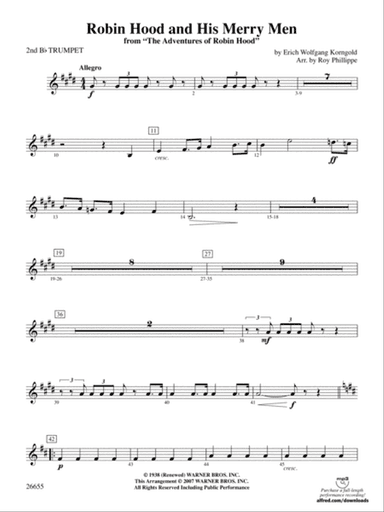 Robin Hood and His Merry Men: 2nd B-flat Trumpet