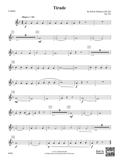 Tirade: 1st F Horn