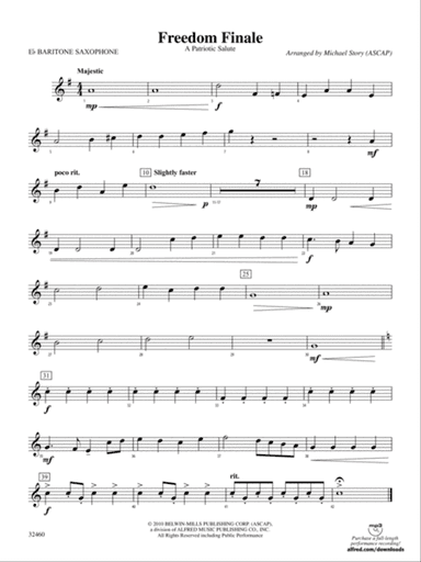 Freedom Finale: E-flat Baritone Saxophone