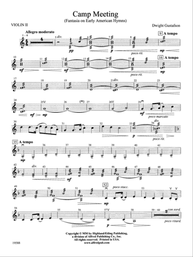 Camp Meeting (Fantasia on Early American Hymns): 2nd Violin