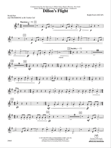 Dillon's Flight: (wp) 2nd B-flat Trombone T.C.