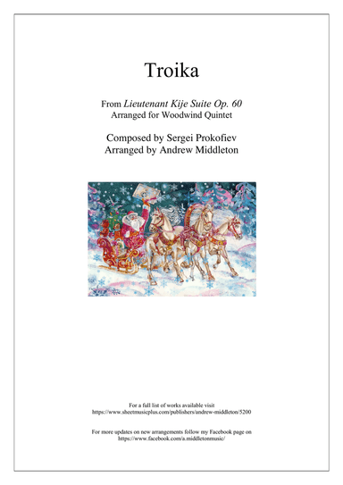 Troika arranged for Wind Quintet