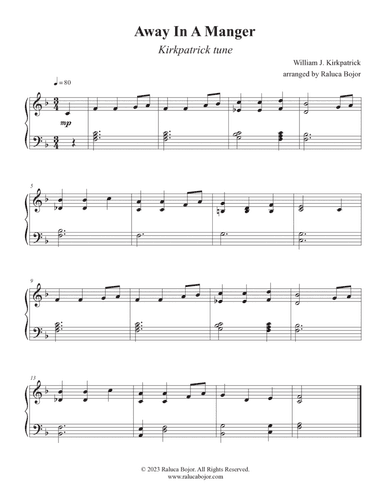 Away In a Manger (Kirkpatrick) early intermediate piano