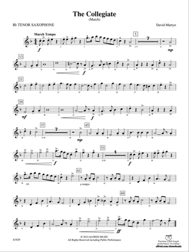 The Collegiate: B-flat Tenor Saxophone