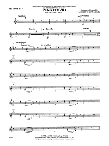 Purgatorio (from The Divine Comedy): 4th F Horn