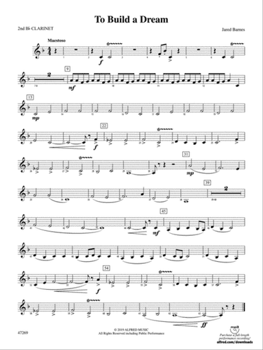 To Build a Dream: 2nd B-flat Clarinet