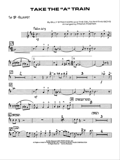 Take the "A" Train: 1st B-flat Trumpet