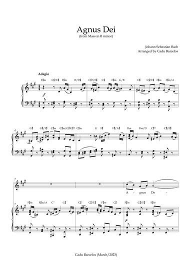 Agnus Dei - Mass B Minor BACH - F# minor Chords