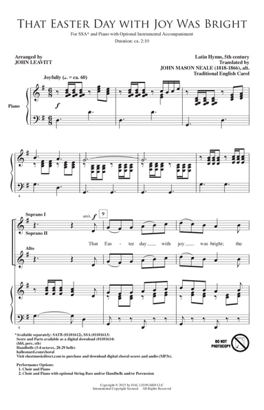 That Easter Day With Joy Was Bright (arr. John Leavitt)