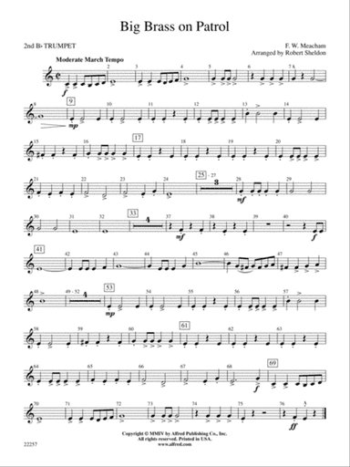 Big Brass on Patrol: 2nd B-flat Trumpet