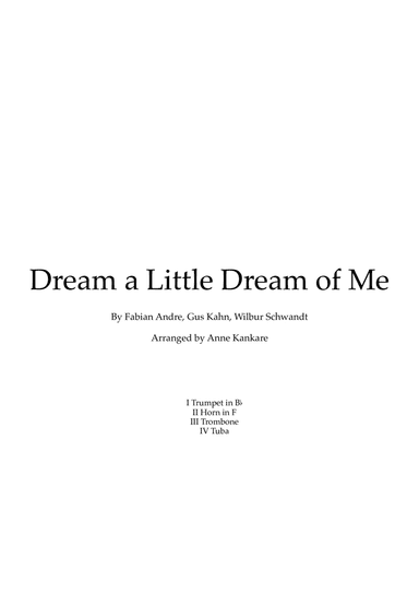 Dream A Little Dream Of Me