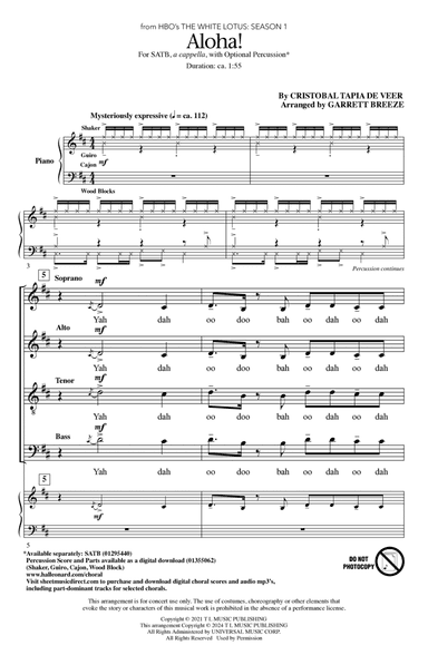 Aloha! (arr. Garrett Breeze)