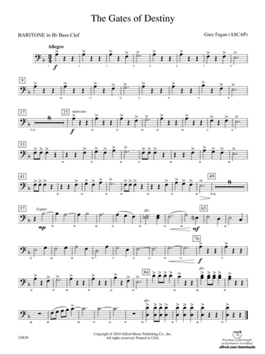 The Gates of Destiny: (wp) B-flat Baritone B.C.