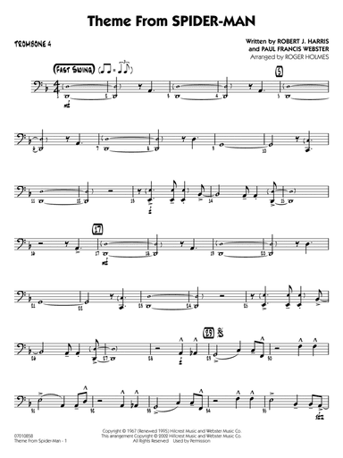 Theme from Spider-Man (arr. Roger Holmes) - Trombone 4