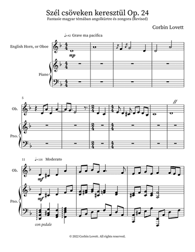 Szél csöveken keresztül Op. 24