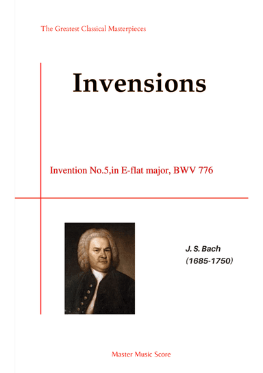 Bach-Invention No.5,in E-flat major, BWV 776.(Piano)