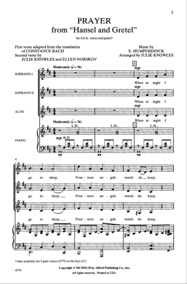 Prayer from Hansel and Gretel