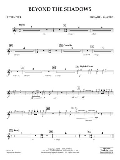 Beyond The Shadows - Bb Trumpet 1