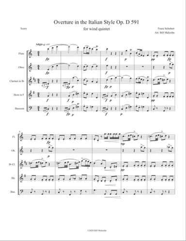 Overture in the Italian Style Op D 591