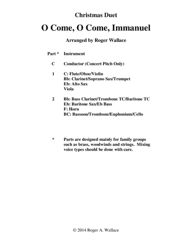 O Come, O Come, Immanuel (Emmanuel) - Brass Duet