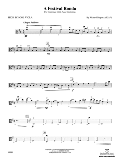 A Festival Rondo: High School Viola