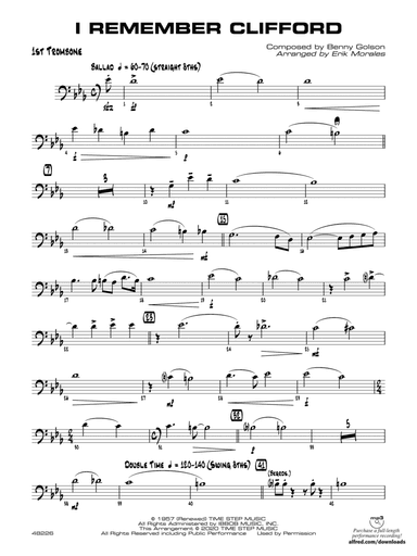 I Remember Clifford: 1st Trombone