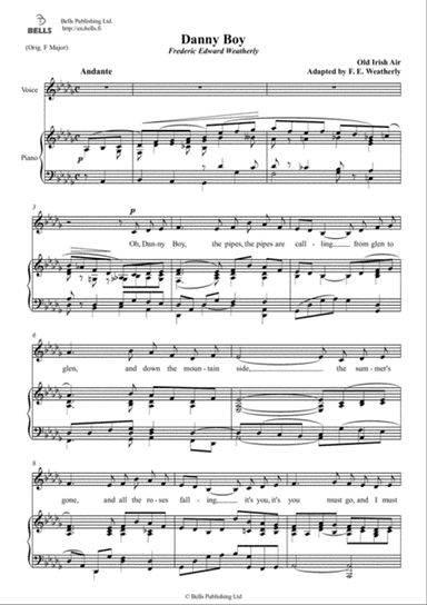 Danny Boy (Solo song) (D-flat Major)