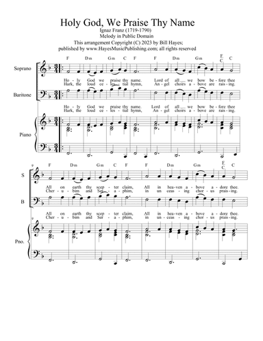 Holy God We Praise Thy Name