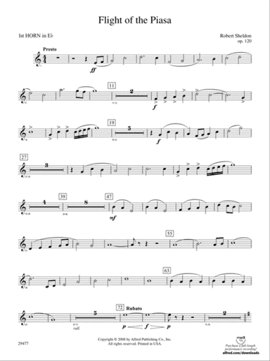 Flight of the Piasa: (wp) 1st Horn in E-flat