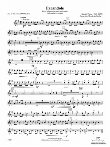 Farandole: 2nd E-flat Alto Saxophone