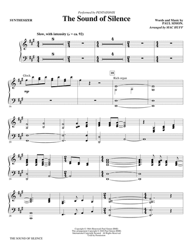 The Sound of Silence (arr. Mac Huff) - Synthesizer