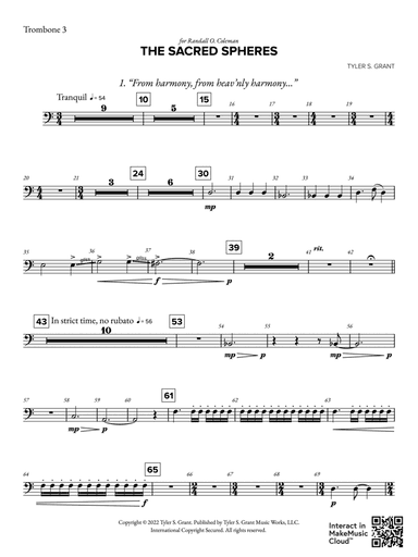 The Sacred Spheres: 3rd Trombone