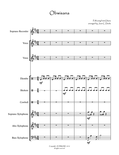 Obwisana (For Orff Ensemble)