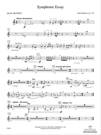 Symphonic Essay: 4th B-flat Trumpet