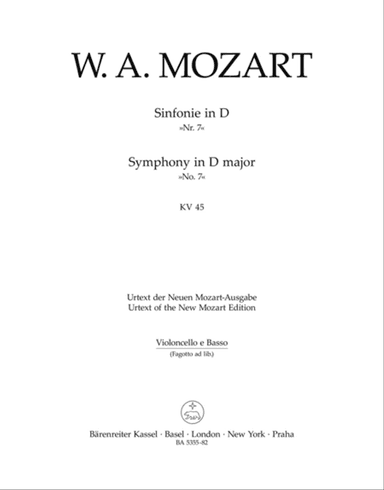 Symphony, No. 7 D major, KV 45