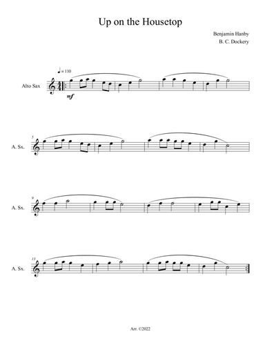 Up on the Housetop (Alto Sax Solo)