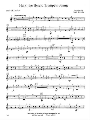 Hark, the Herald Trumpets Swing: 1st B-flat Clarinet